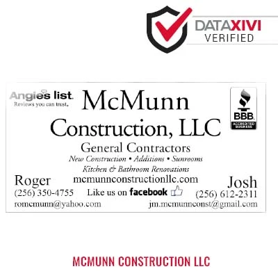 McMunn Construction LLC Plumber - DataXiVi