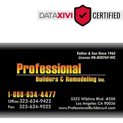 Professional Builders & Remodeling Inc Plumber - DataXiVi